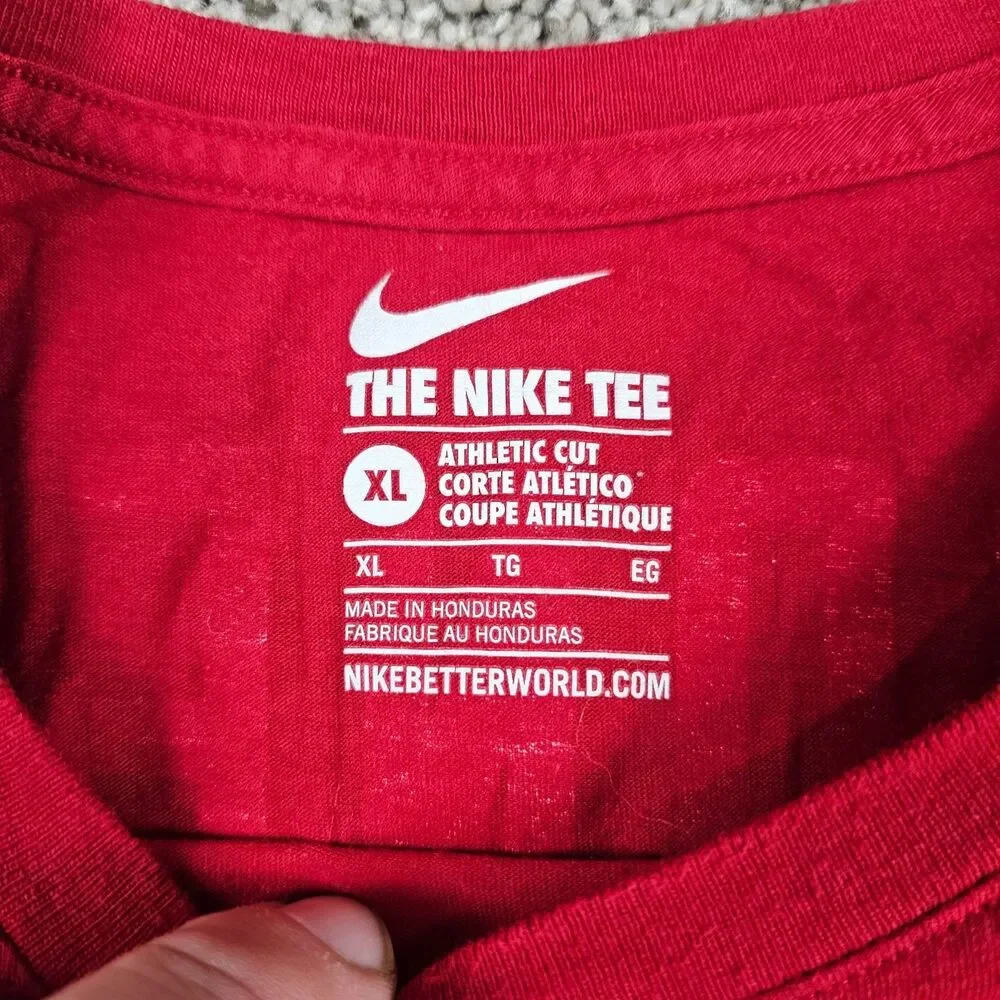 Atlanta Falcons Shirt Mens XL Red Nike Julio Jones #11 Athletic Cut NFL Football